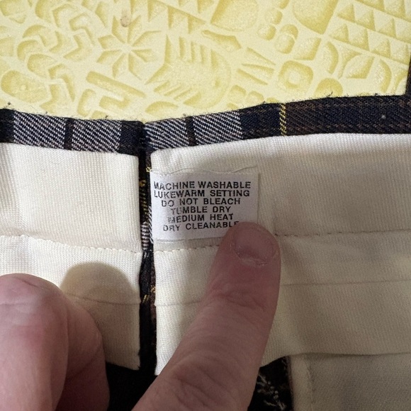 Black and White Dress Pants with Plaid Pattern - Picture 4 of 7